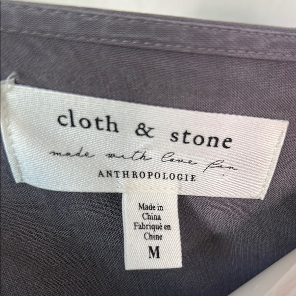 Cloth & Stone Gray Jumpsuit with V-Neck and Tapered Legs - Picture 10 of 16